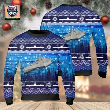 US Navy USS Independence LCS-2 Christmas AOP Sweater ? Usalast
