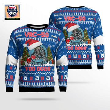 US Navy VRC-50 Foo Dogs Christmas Sweater 3D ? Usalast