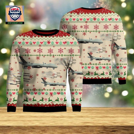USAF General Atomics MQ-9 Reaper Chritmas AOP Sweater ? Usalast