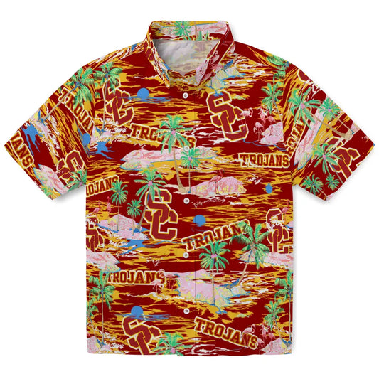 USC Trojans Flamingo Retreat 2026 Hawaiian Shirt – Moonbestprint