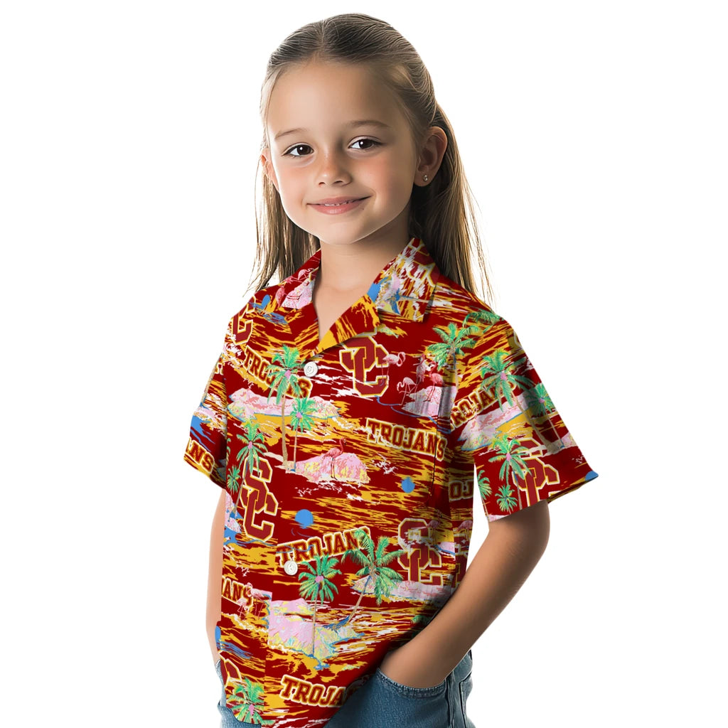 USC Trojans Flamingo Retreat 2026 Hawaiian Shirt – Moonbestprint