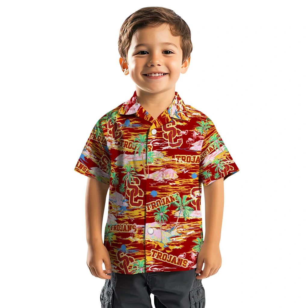 USC Trojans Flamingo Retreat 2026 Hawaiian Shirt – Moonbestprint