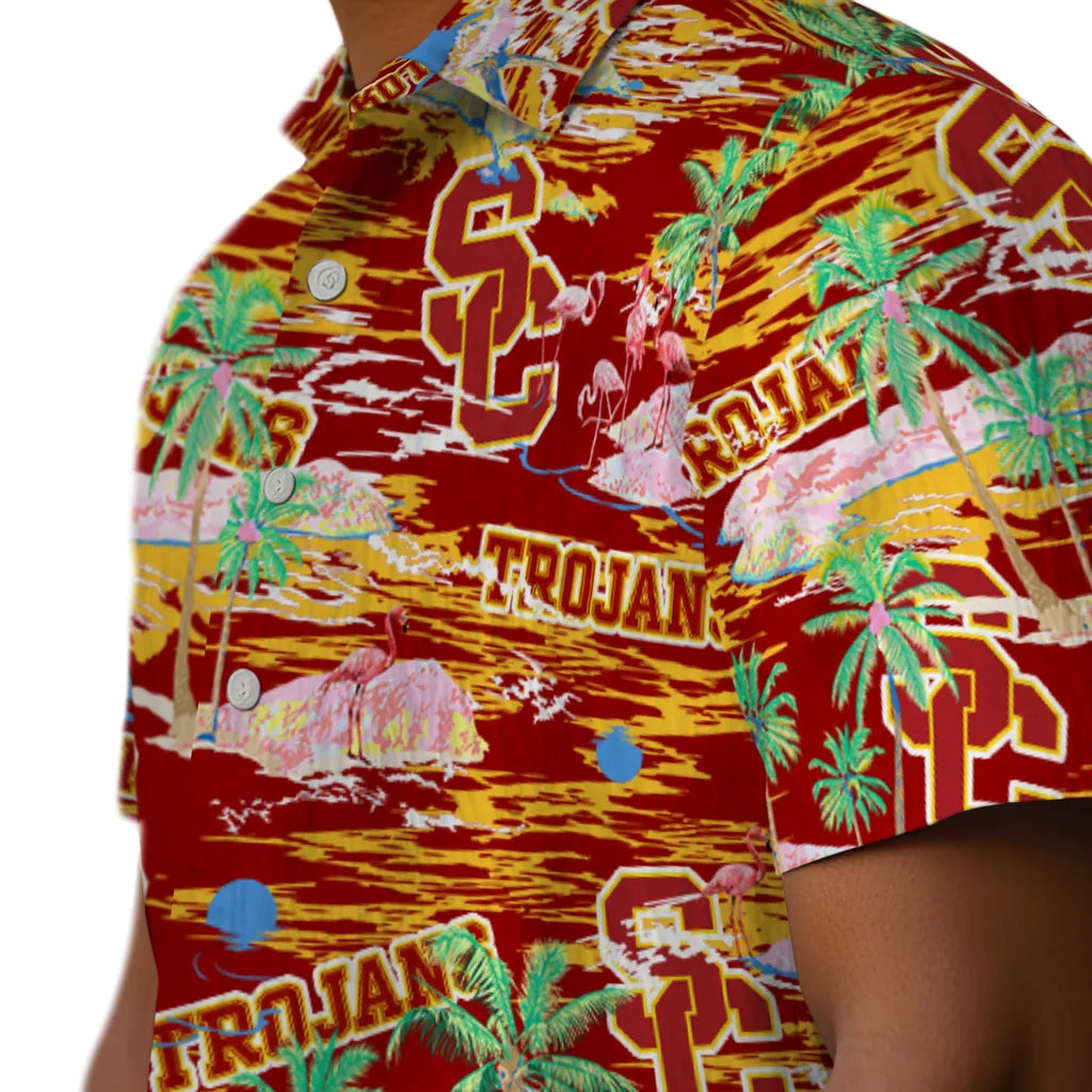 USC Trojans Flamingo Retreat 2026 Hawaiian Shirt – Moonbestprint