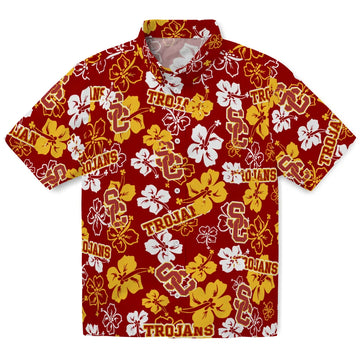 USC Trojans Hibiscus Bloom Hawaiian Shirt – Moonbestprint