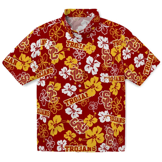 USC Trojans Hibiscus Bloom Hawaiian Shirt – Moonbestprint