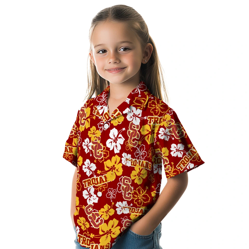 USC Trojans Hibiscus Bloom Hawaiian Shirt – Moonbestprint