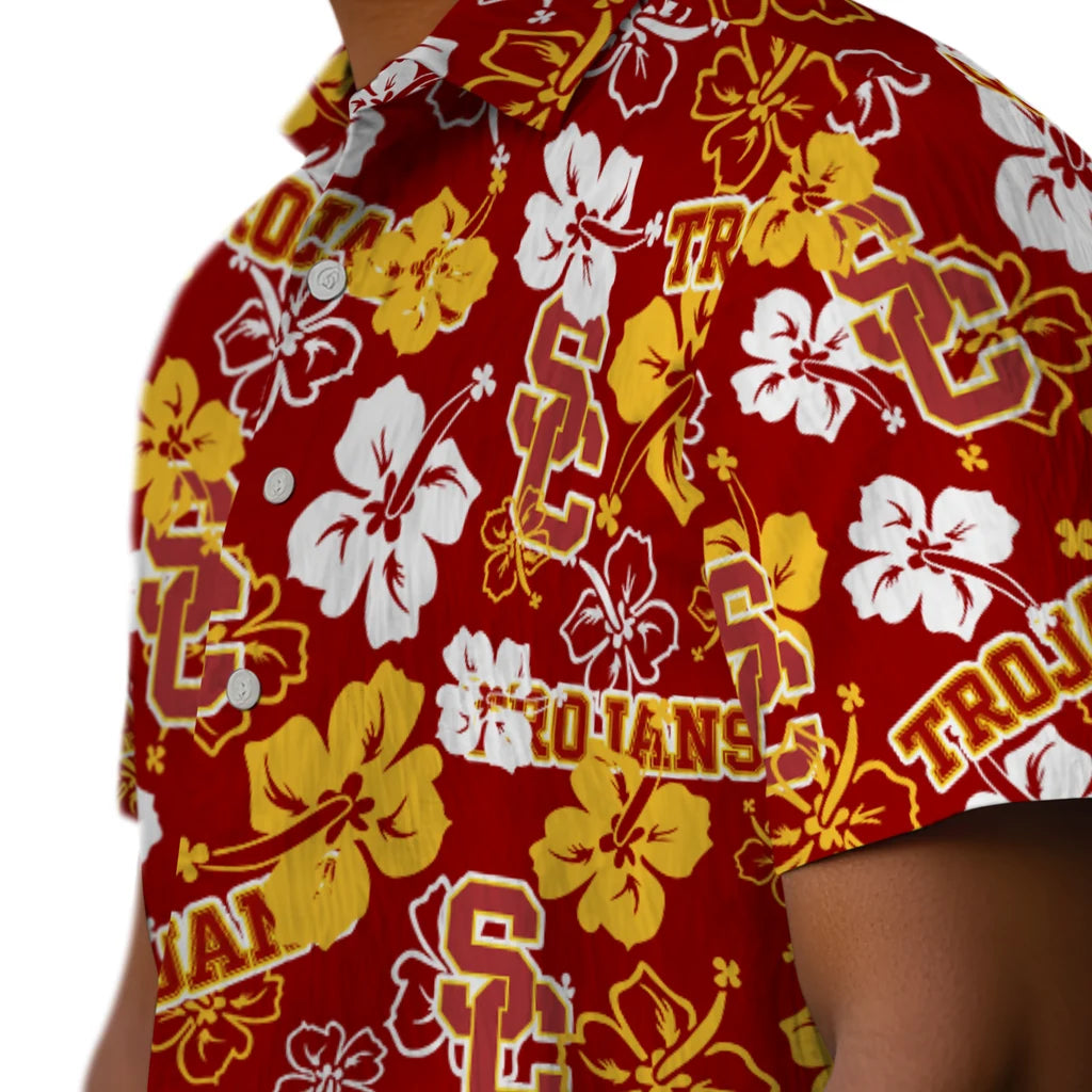 USC Trojans Hibiscus Bloom Hawaiian Shirt – Moonbestprint