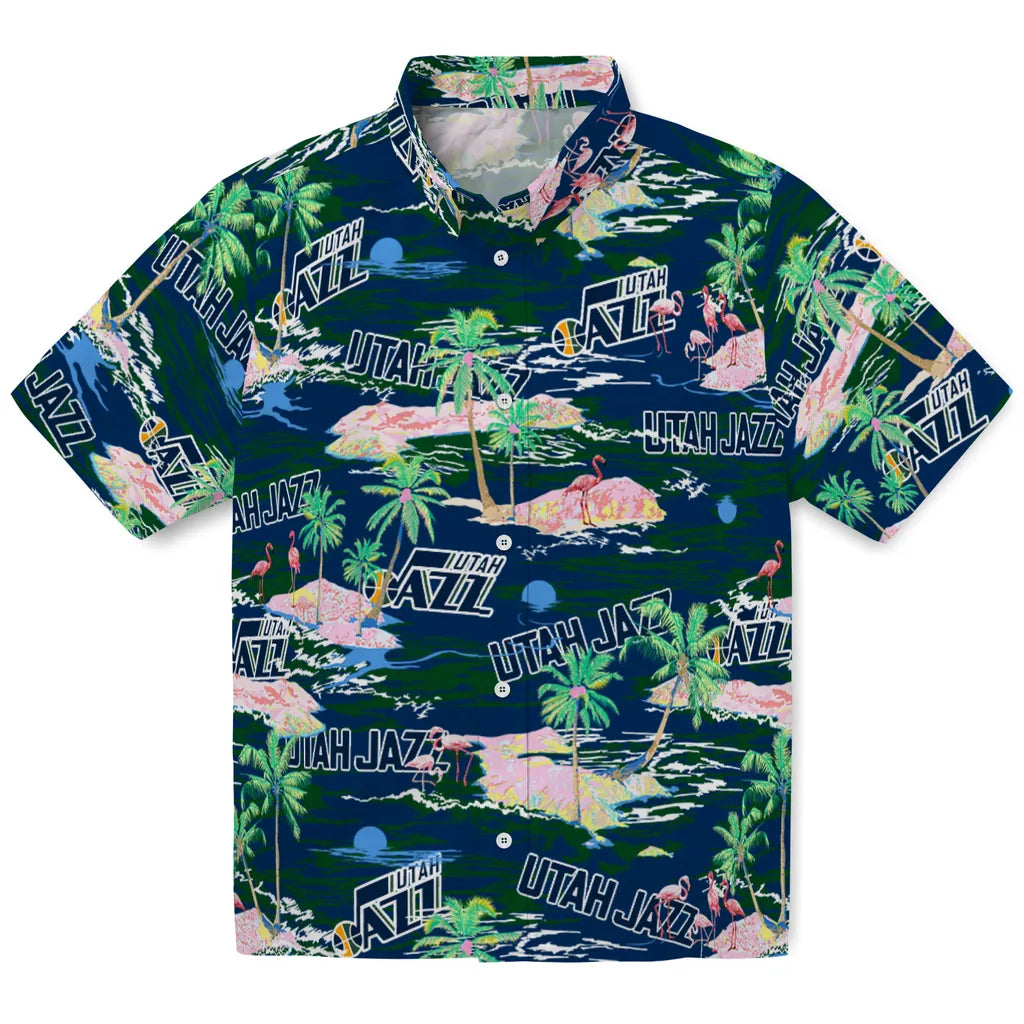 Utah Jazz Flamingo Retreat 2026 Hawaiian Shirt – Moonbestprint