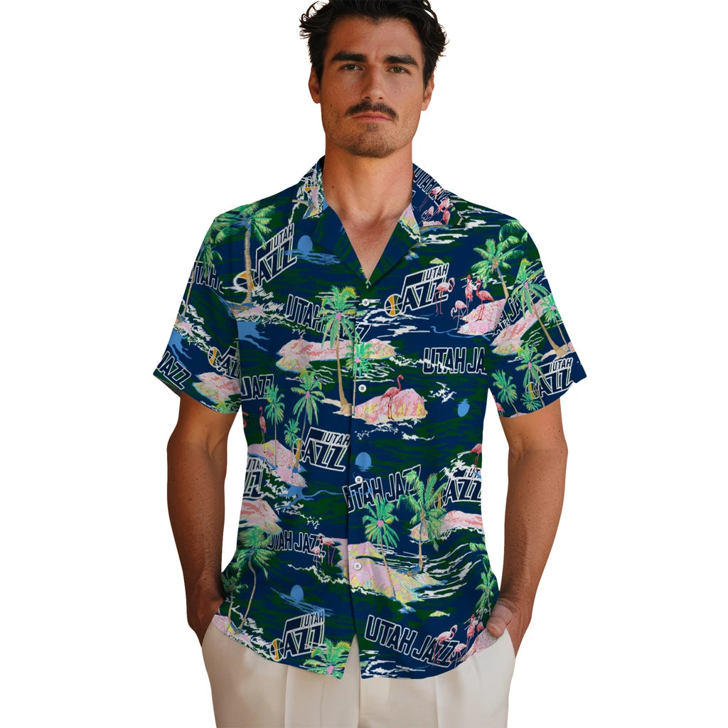 Utah Jazz Flamingo Retreat 2026 Hawaiian Shirt – Moonbestprint