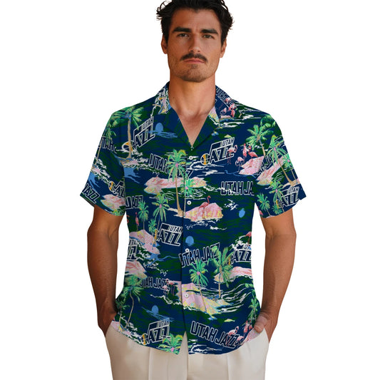 Utah Jazz Flamingo Retreat 2026 Hawaiian Shirt – Moonbestprint