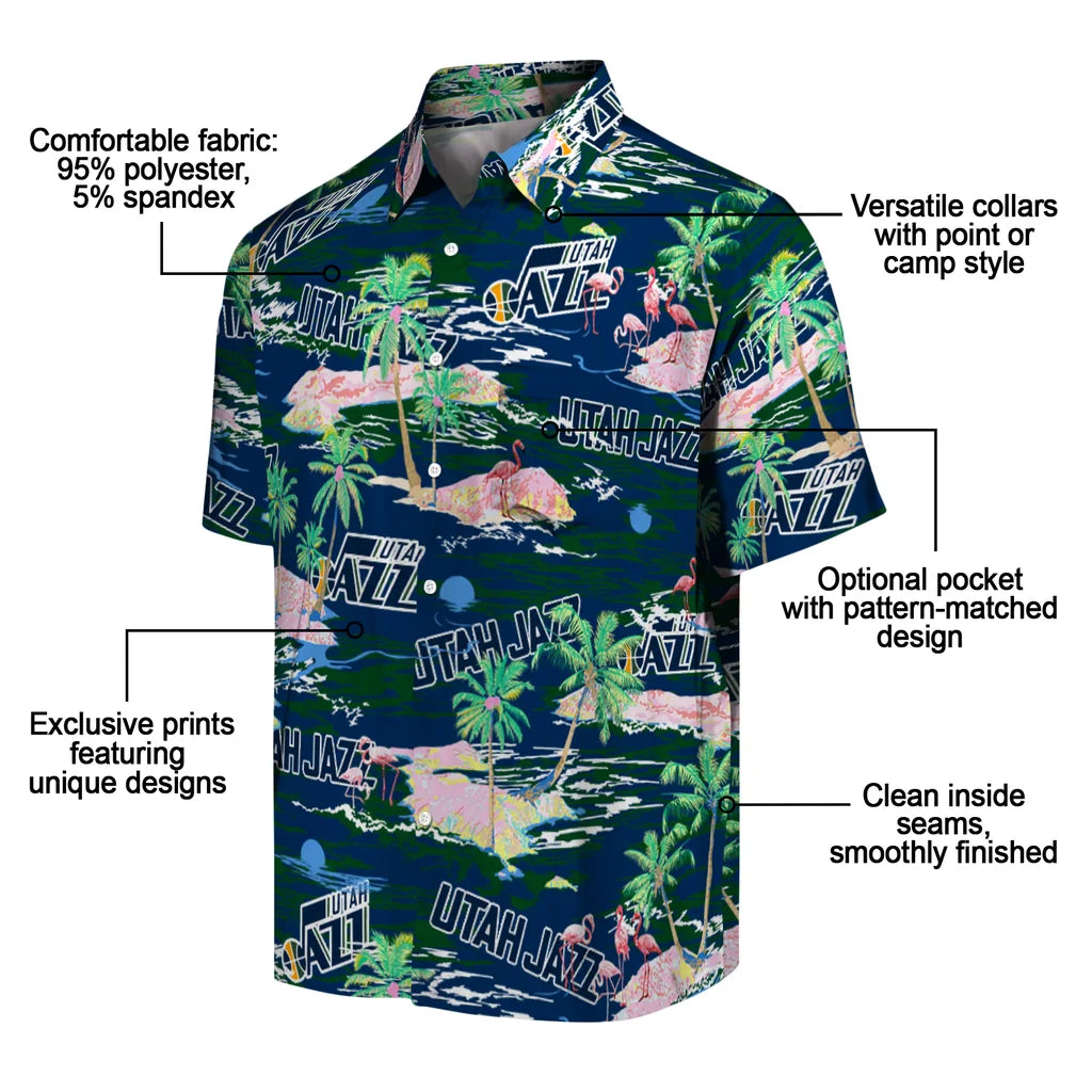 Utah Jazz Flamingo Retreat 2026 Hawaiian Shirt – Moonbestprint