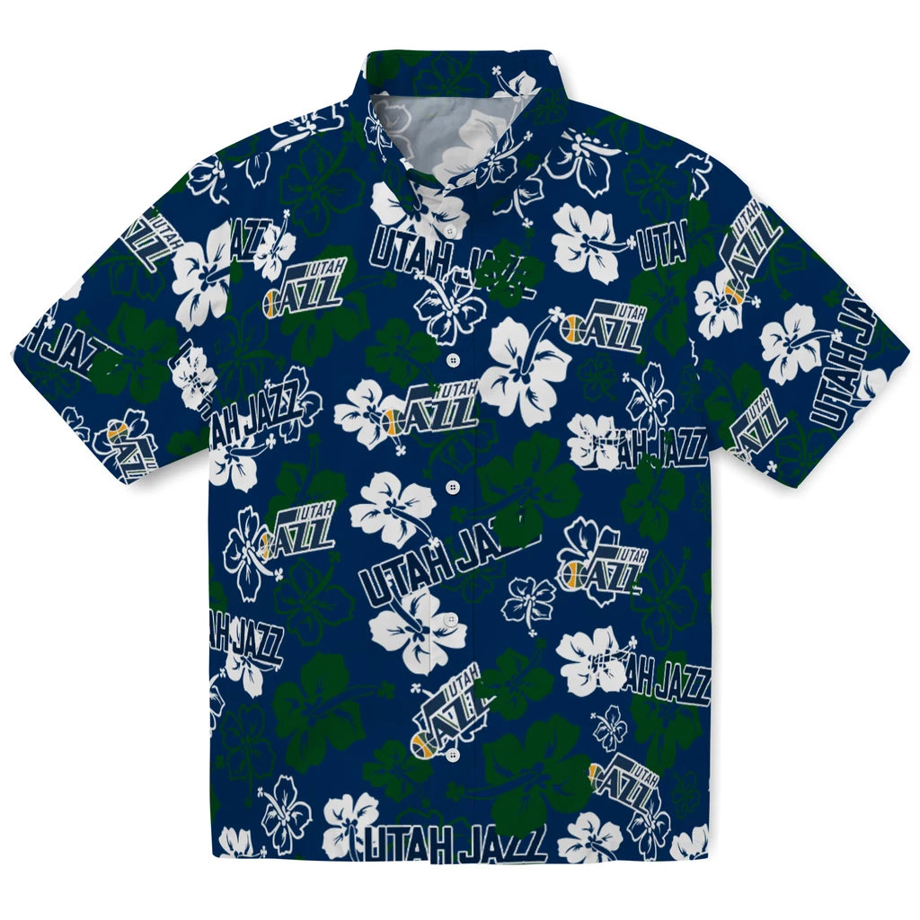 Utah Jazz Hibiscus Bloom Hawaiian Shirt – Moonbestprint