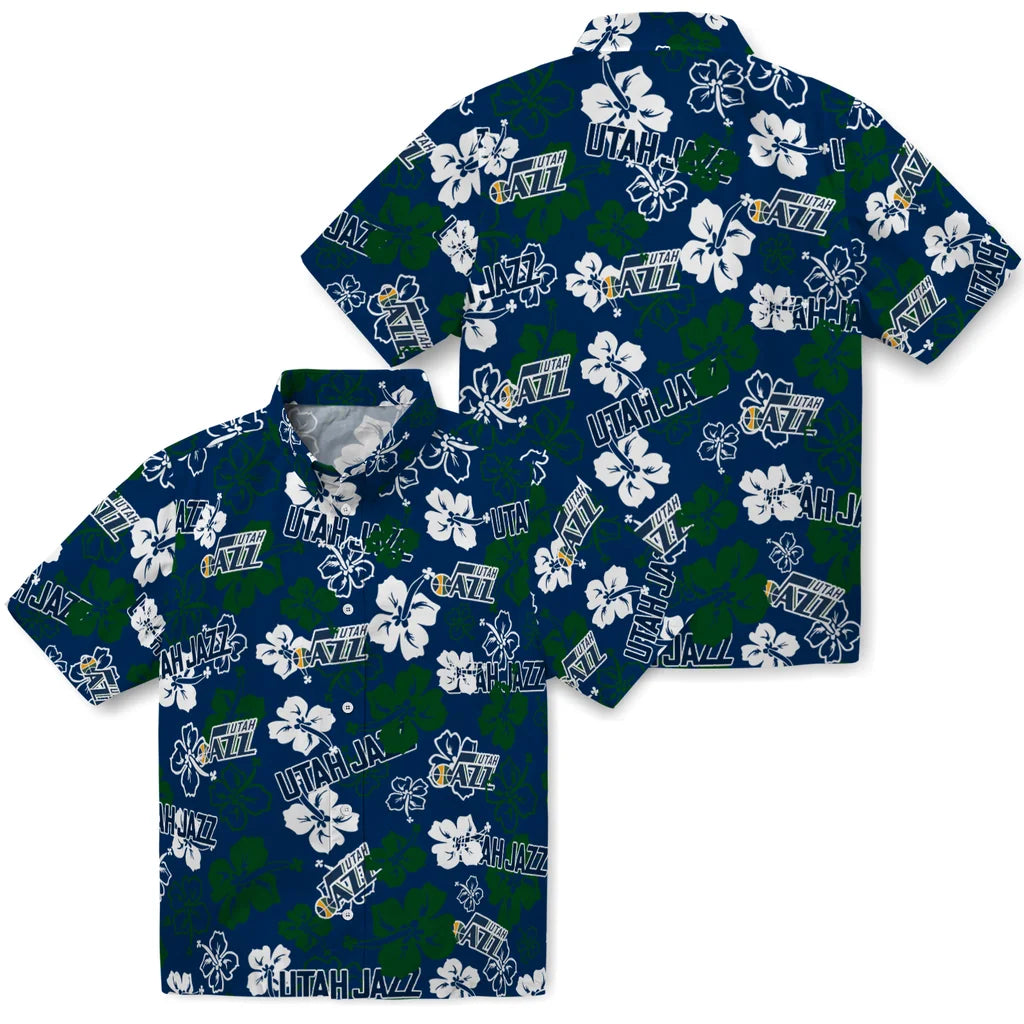 Utah Jazz Hibiscus Bloom Hawaiian Shirt – Moonbestprint