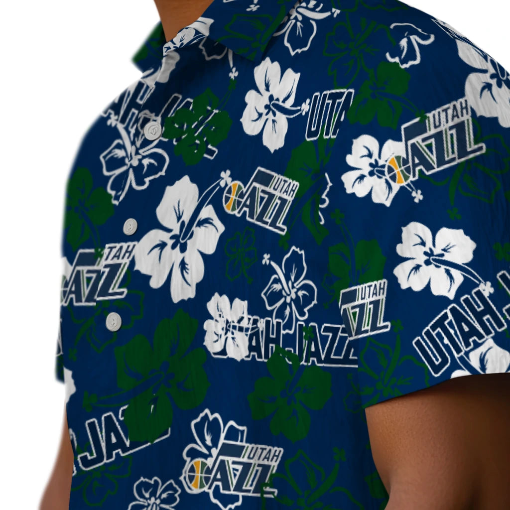 Utah Jazz Hibiscus Bloom Hawaiian Shirt – Moonbestprint