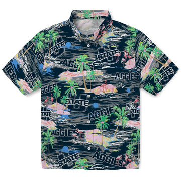 Utah State Aggies Flamingo Retreat 2026 Hawaiian Shirt – Moonbestprint