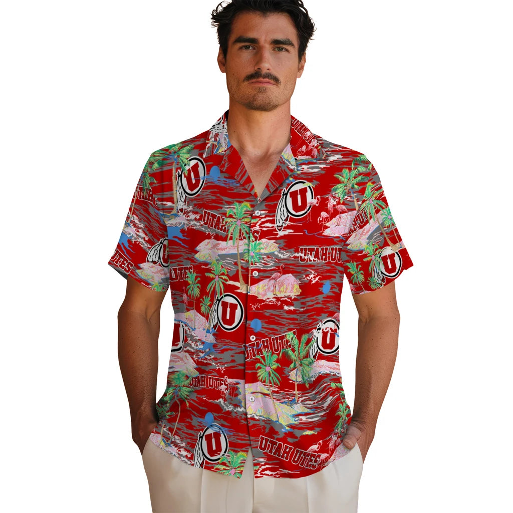 Utah Utes Flamingo Retreat 2026 Hawaiian Shirt – Moonbestprint