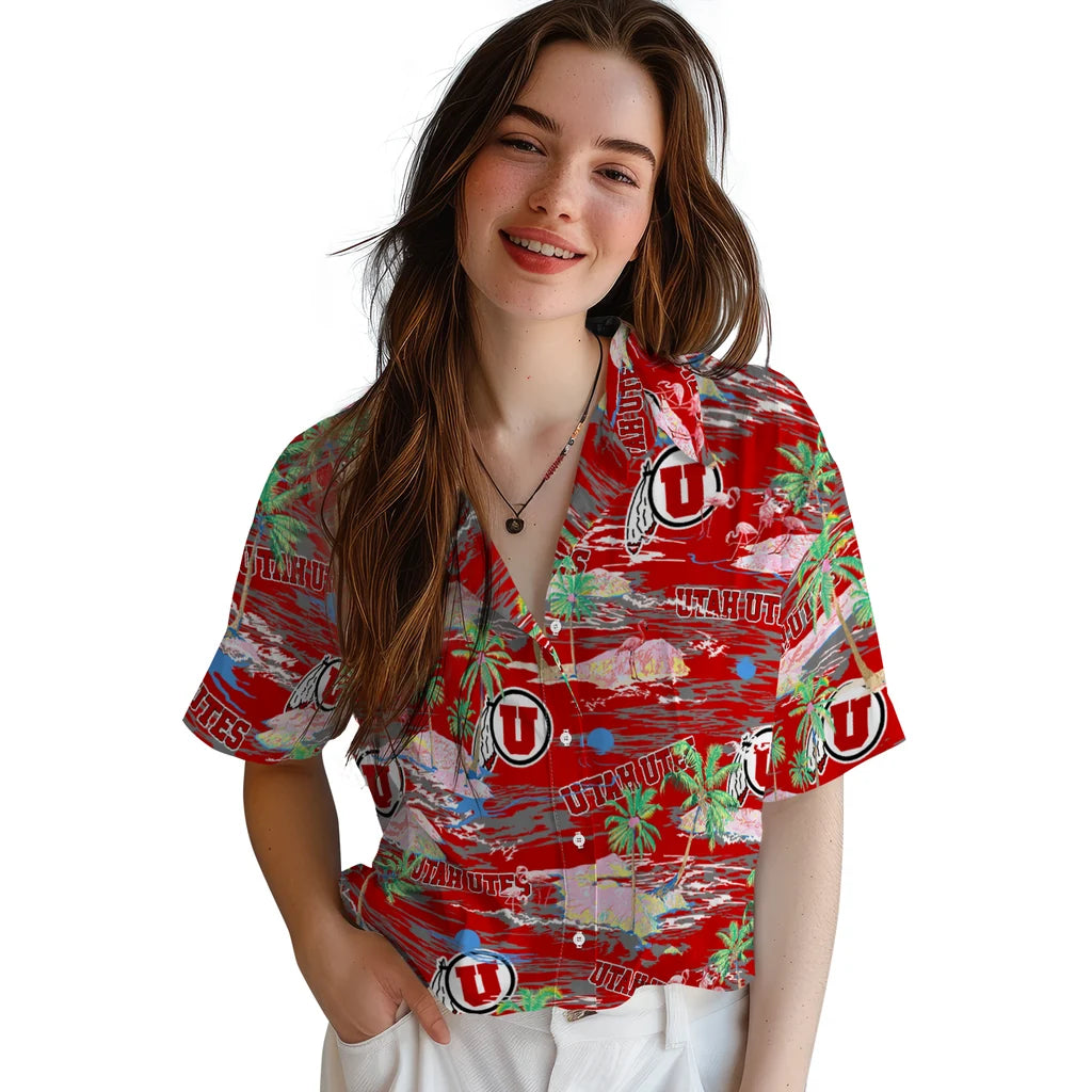 Utah Utes Flamingo Retreat 2026 Hawaiian Shirt – Moonbestprint