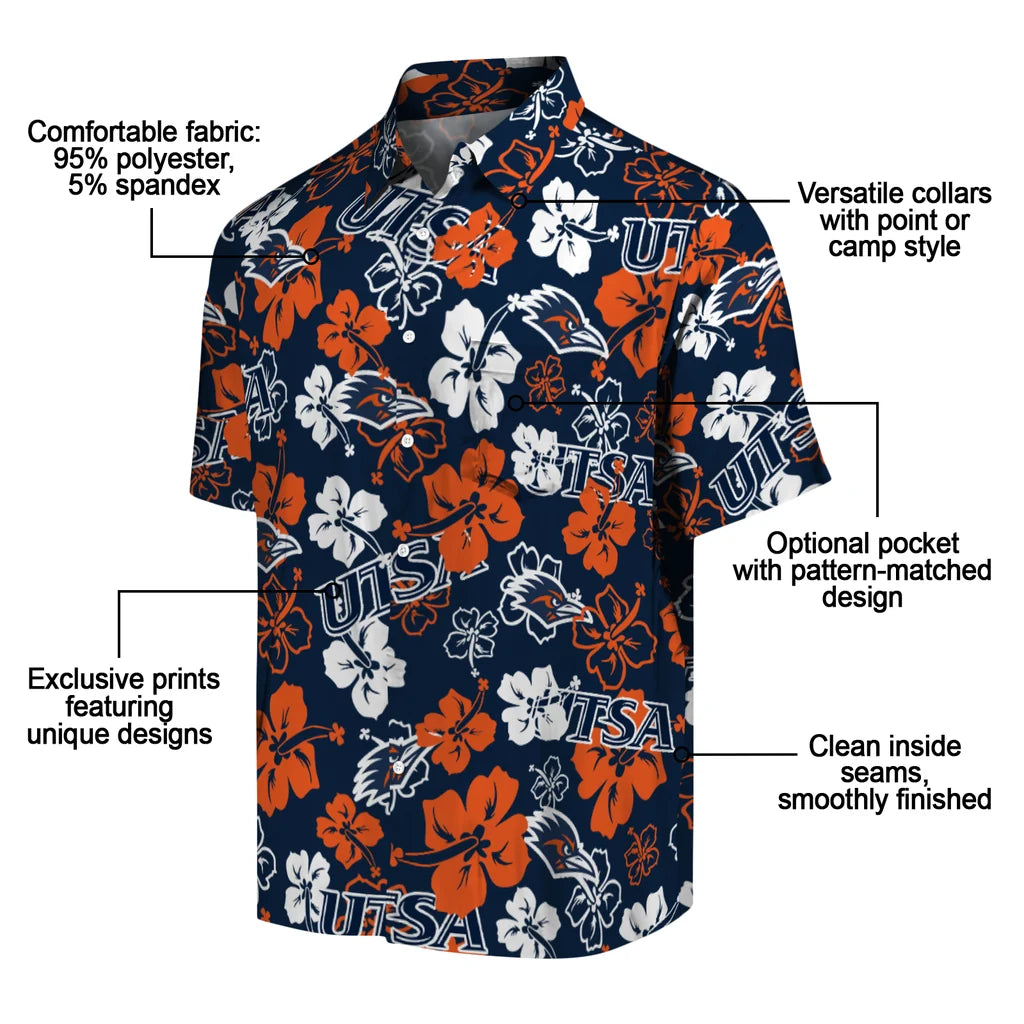 UTSA Roadrunners Hibiscus Bloom Hawaiian Shirt – Moonbestprint