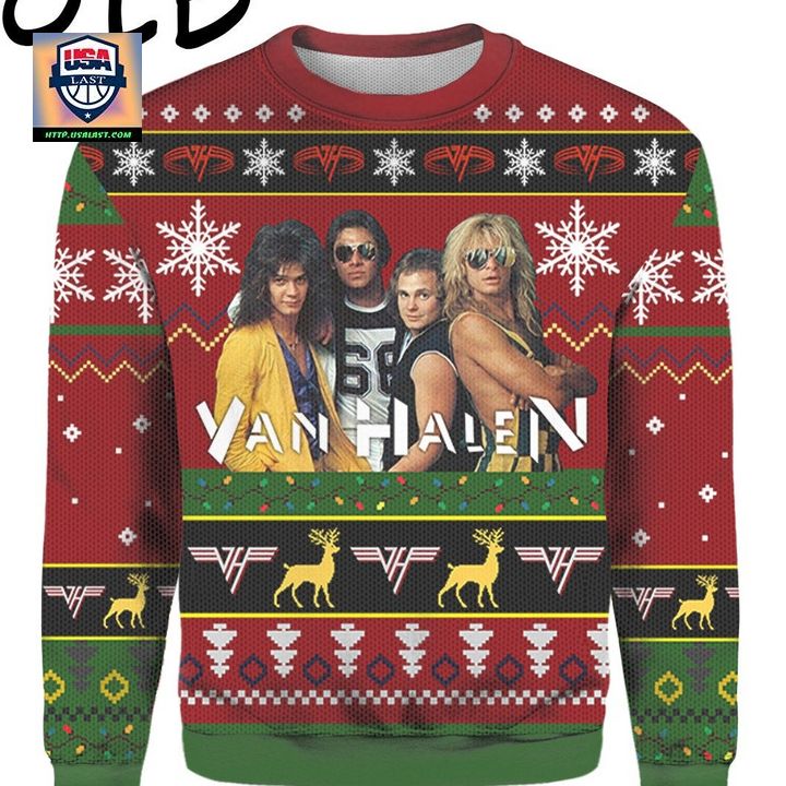 Van Halen Rock Band Members Ugly 3D Christmas Sweater ? Usalast