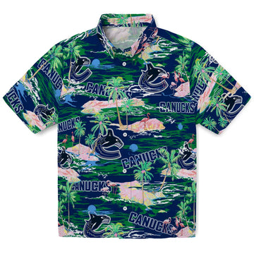 Vancouver Canucks Flamingo Retreat 2026 Hawaiian Shirt – Moonbestprint
