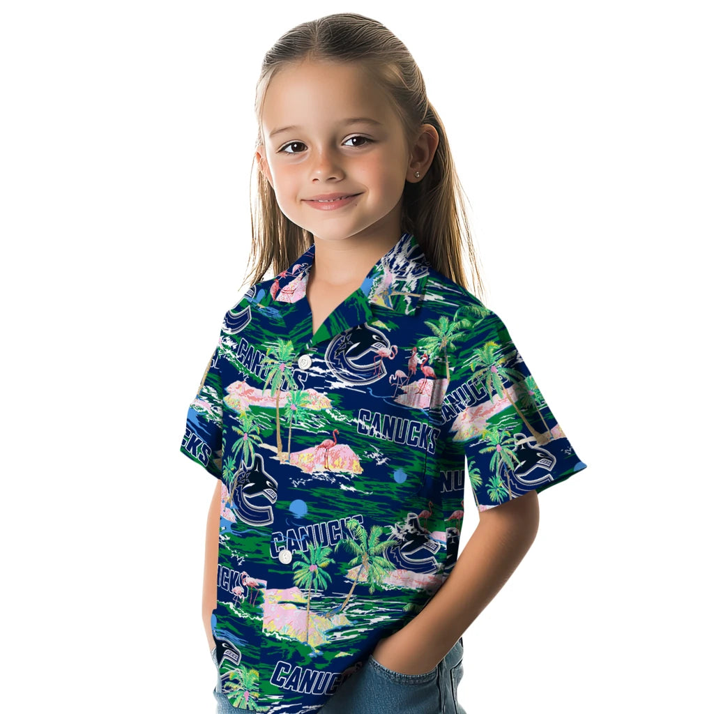 Vancouver Canucks Flamingo Retreat 2026 Hawaiian Shirt – Moonbestprint
