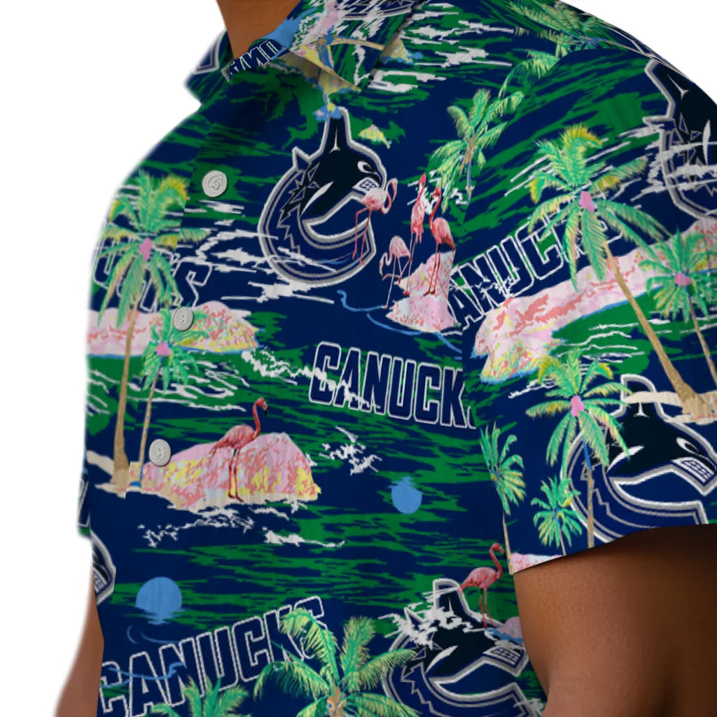 Vancouver Canucks Flamingo Retreat 2026 Hawaiian Shirt – Moonbestprint