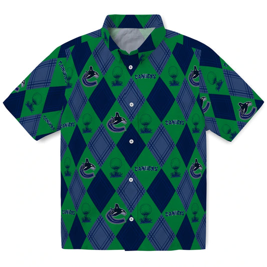 Vancouver Canucks Hawaiian Shirt - Golfing Plaid | Moonbestprint