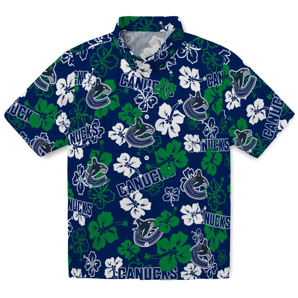 Vancouver Canucks Hibiscus Bloom Hawaiian Shirt – Moonbestprint