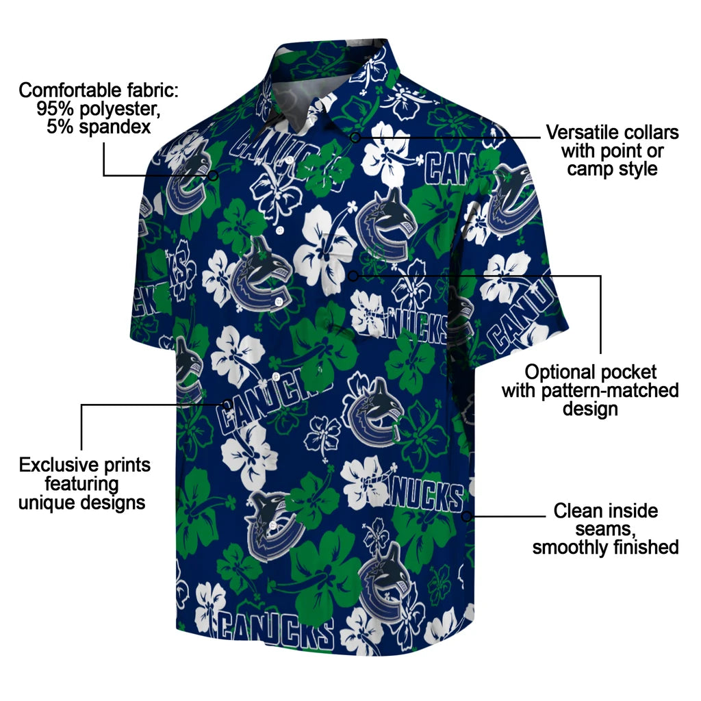 Vancouver Canucks Hibiscus Bloom Hawaiian Shirt – Moonbestprint