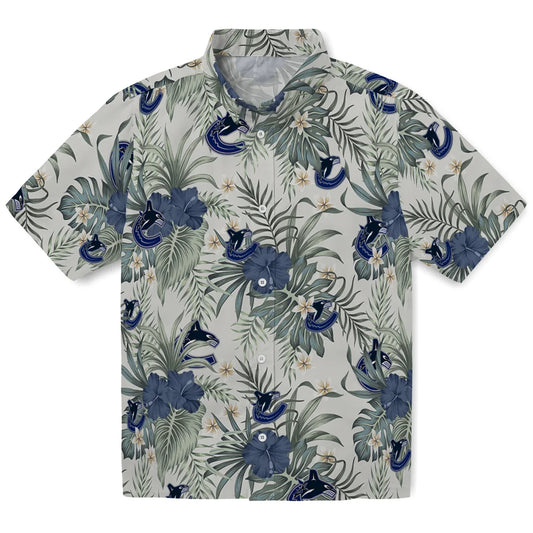 Vancouver Canucks Hawaiian Shirt - Hibiscus Designs | Moonbestprint