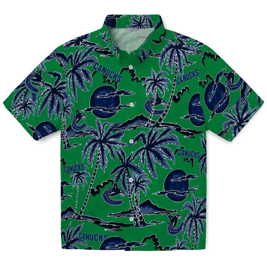 Vancouver Canucks Hawaiian Shirt - Palm Sunset | Moonbestprint