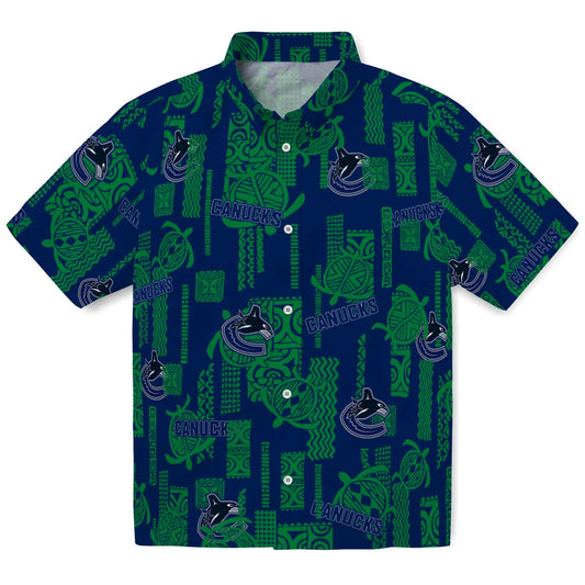 Vancouver Canucks Hawaiian Shirt - Turtle Lines | Moonbestprint