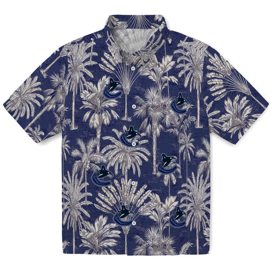 Vancouver Canucks Hawaiian Shirt - Vintage Palm Tree | Moonbestprint