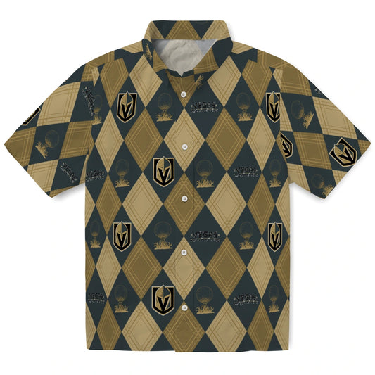 Vegas Golden Knights Hawaiian Shirt - Golfing Plaid | Moonbestprint