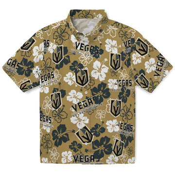 Vegas Golden Knights Hibiscus Bloom Hawaiian Shirt – Moonbestprint