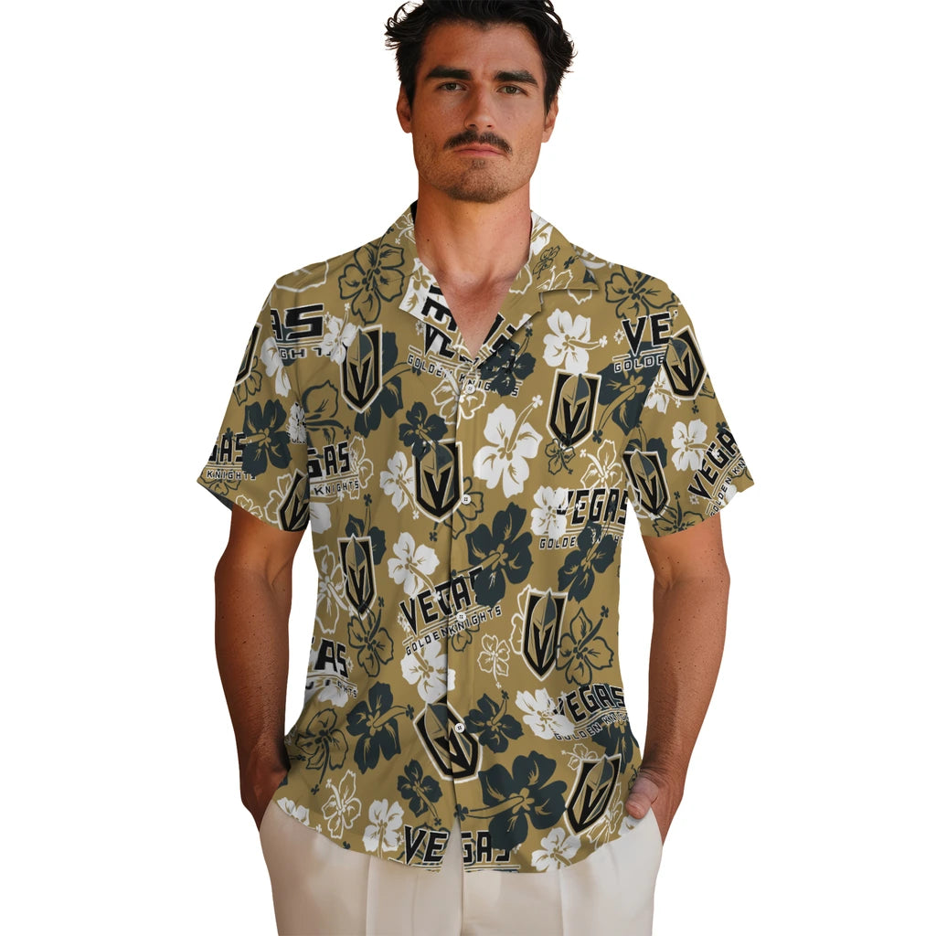 Vegas Golden Knights Hibiscus Bloom Hawaiian Shirt – Moonbestprint