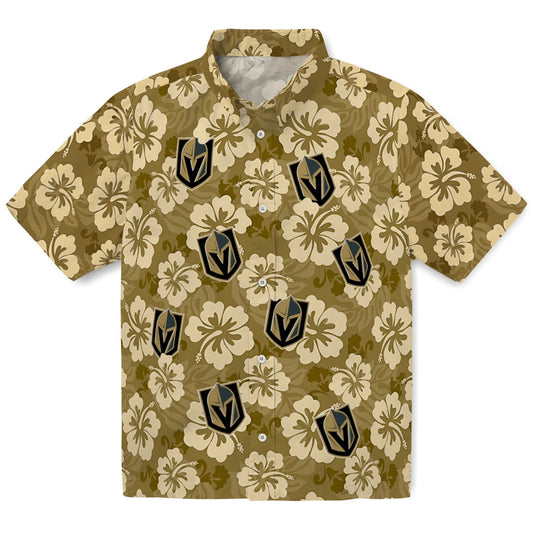 Vegas Golden Knights Hawaiian Shirt - Hibiscus Cluster | Moonbestprint