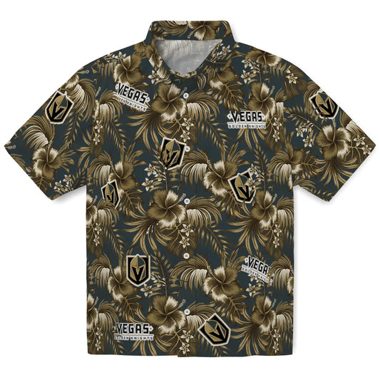 Vegas Golden Knights Hawaiian Shirt - Hibiscus Exotic | Moonbestprint