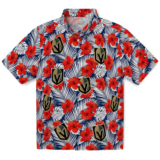 Vegas Golden Knights Hawaiian Shirt - Hibiscus Fiesta | Moonbestprint