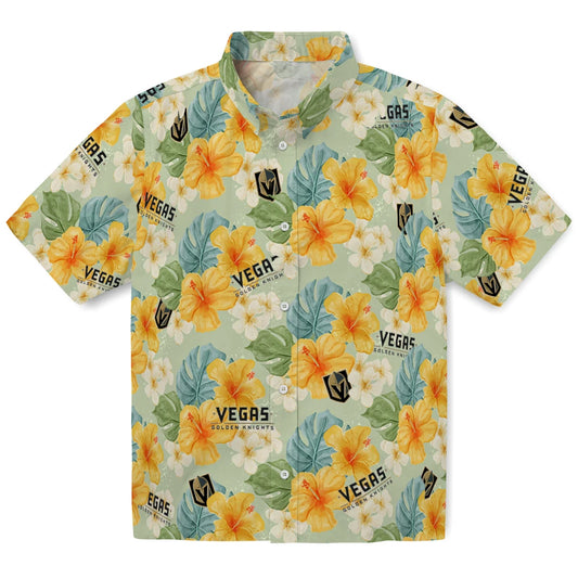 Vegas Golden Knights Hawaiian Shirt - Hibiscus Mood | Moonbestprint