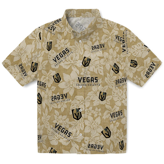 Vegas Golden Knights Hawaiian Shirt - Hibiscus Oasis | Moonbestprint