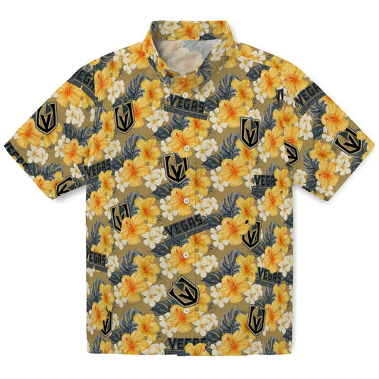 Vegas Golden Knights Hawaiian Shirt - Hibiscus Tropics | Moonbestprint