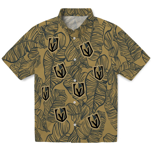Vegas Golden Knights Hawaiian Shirt - Leaf Outline | Moonbestprint