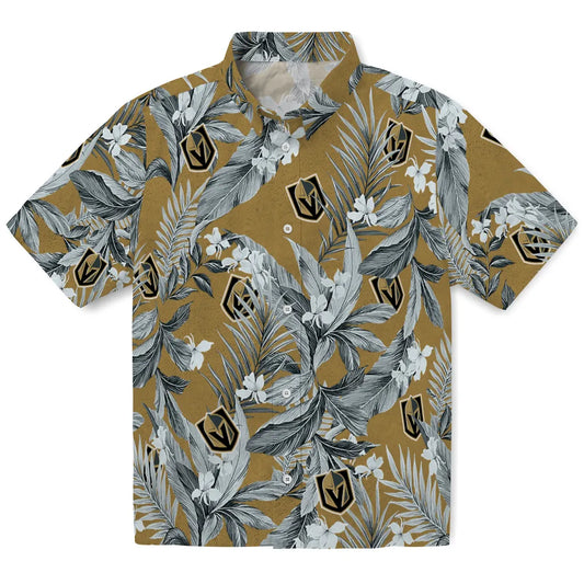 Vegas Golden Knights Hawaiian Shirt - Palm Leaves | Moonbestprint