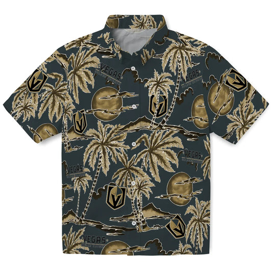 Vegas Golden Knights Hawaiian Shirt - Palm Sunset | Moonbestprint