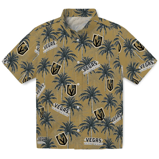 Vegas Golden Knights Hawaiian Shirt - Palm Tree Motif | Moonbestprint