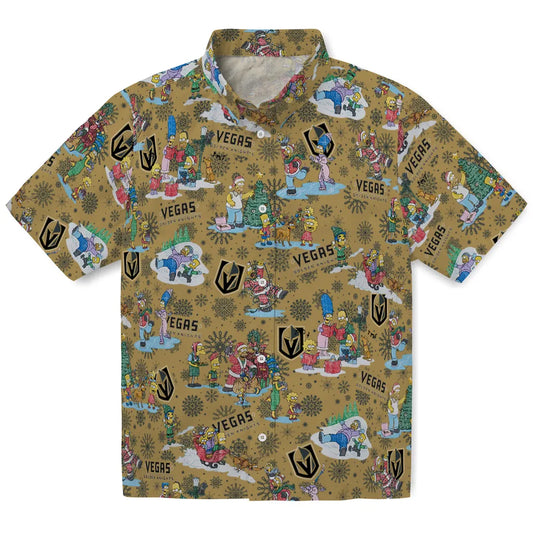 Vegas Golden Knights Hawaiian Shirt - Simpsons Christmas | Moonbestprint