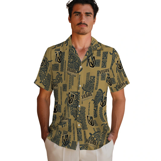 Vegas Golden Knights Hawaiian Shirt - Turtle Lines | Moonbestprint