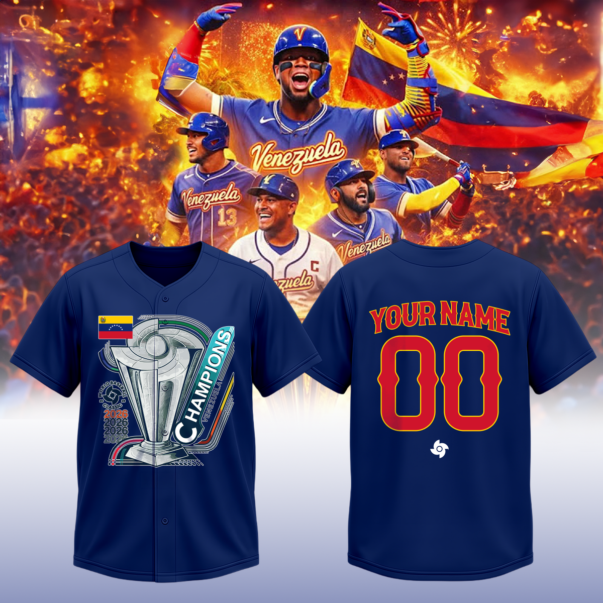 Venezuela Baseball World Baseball Classic Champions T-Shirt | GM48 Moonbestprint