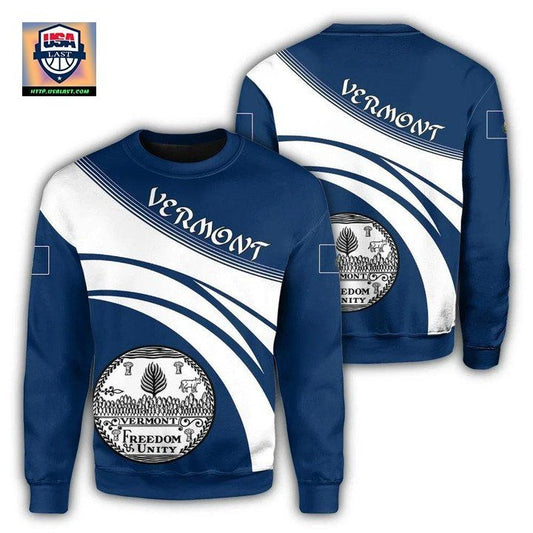 Vermont Coat Of Arms Sweater Cricket Style J5W ? Usalast